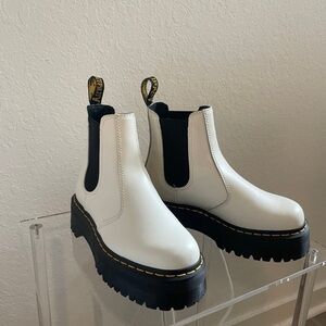 Dr. Martens White Chelsea Boots